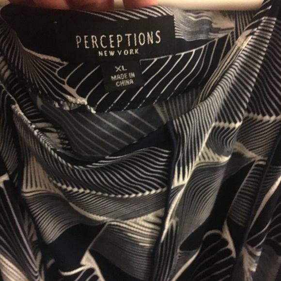 XL cowl dress navy white stretchy soft NWT - Picture 2 of 6